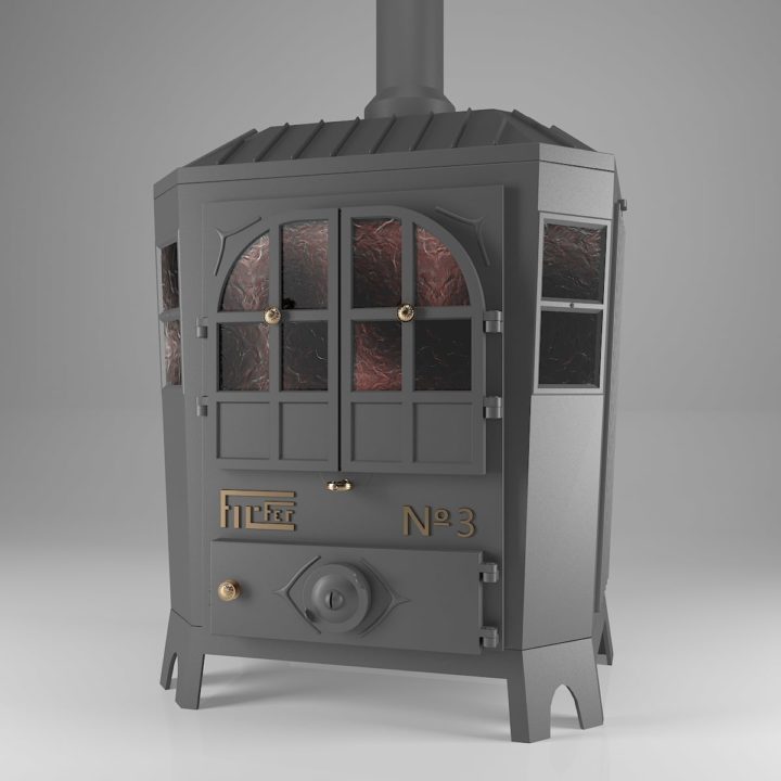 Filfer wood stove 3D Model
