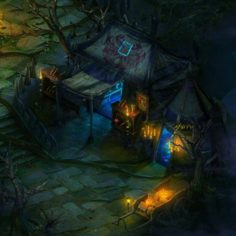 Dark forest – tent 3D Model