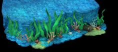 Cartoon Underwater City – Seaweed 02 3D Model