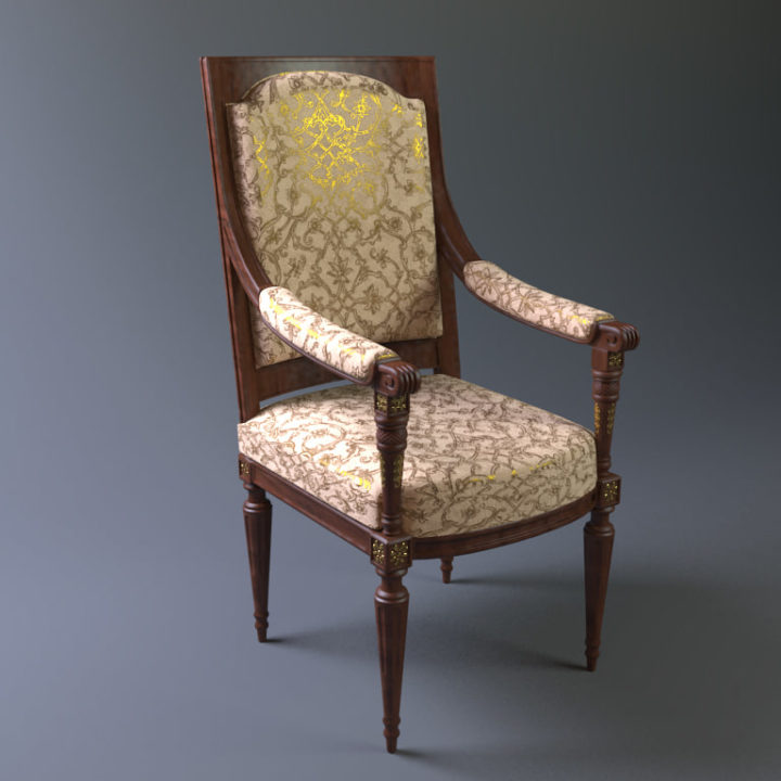 3D Royal Chair 3D Model
