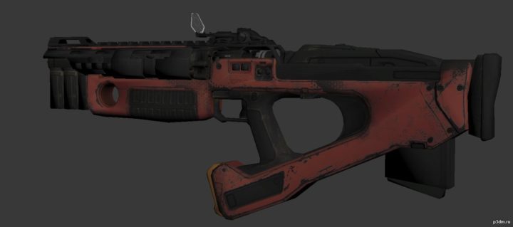 Assault rifle gauss 3D Model