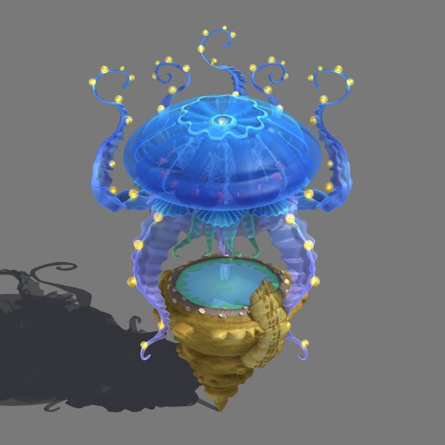 Seabed animal – big jellyfish 3D Model