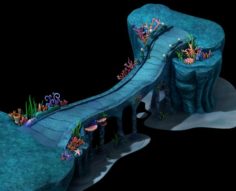 Cartoon Underwater City – Royal Bridge 3D Model