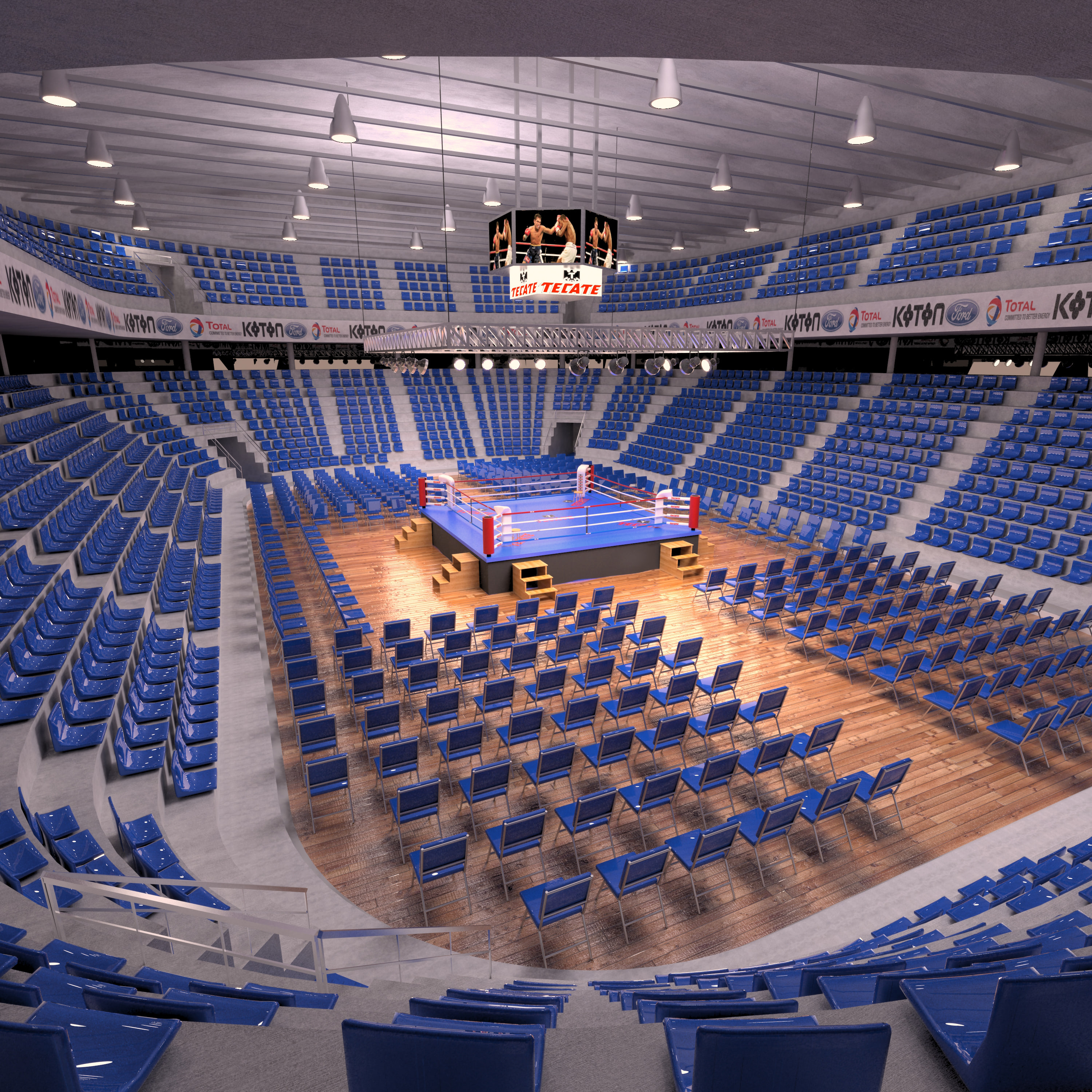 boxing arena 3D model 3D Model