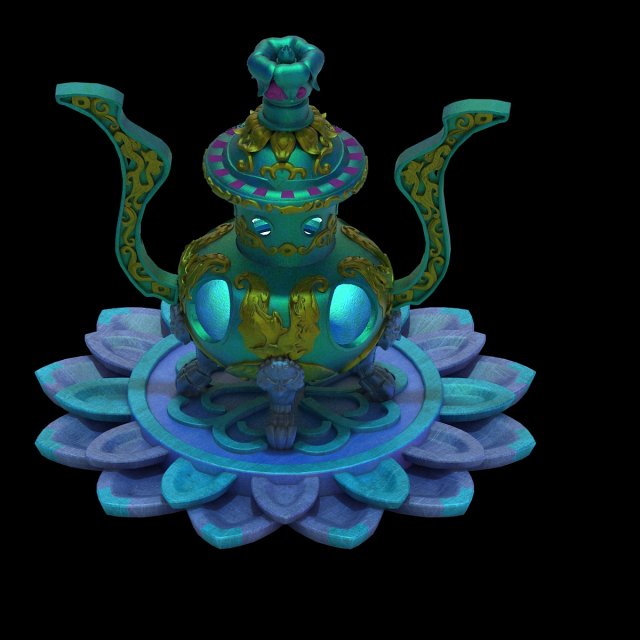 Lee pagoda – fifth floor debris – incense burner 3D Model