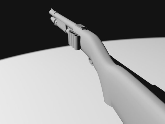 Shotgun remington 870 3D Model