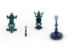 Lee pagoda – sixth floor candle – incense burner 3D Model