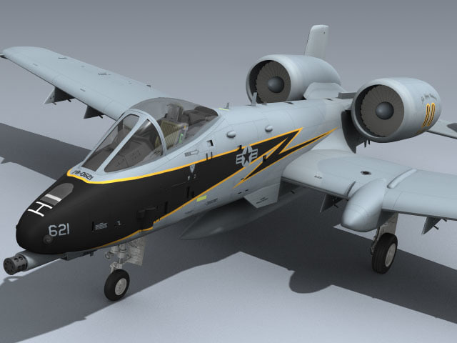 A-10 Thunderbolt II (CT ANG) 3D Model