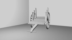 Bullock Cart 3D Model