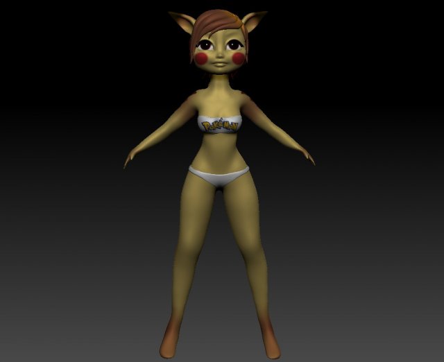Pikachu-girl 3D Model