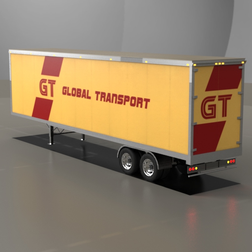 Generic 2 axis Trailer 3D Model