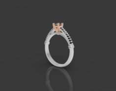 Engagement ring 027ct 3D Model