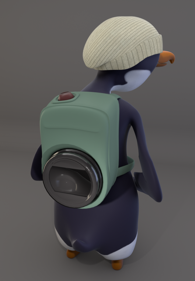 Camera Penguin-Rigged-Textured 3D Model