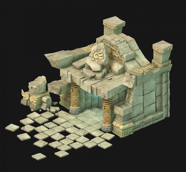 Maya – Underground City Entrance 01 3D Model