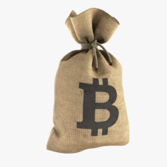 Bitcoin Money Bag 3D 3D Model