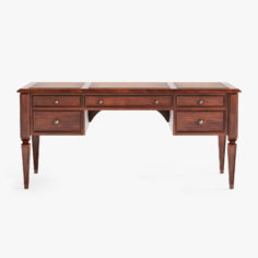 3D Buckley Leather-Top Desk 3D Model