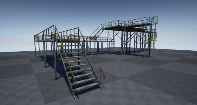 Modular industrial platform 3D Model