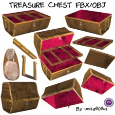 Treasure Chest FBX OBJ 3D Model