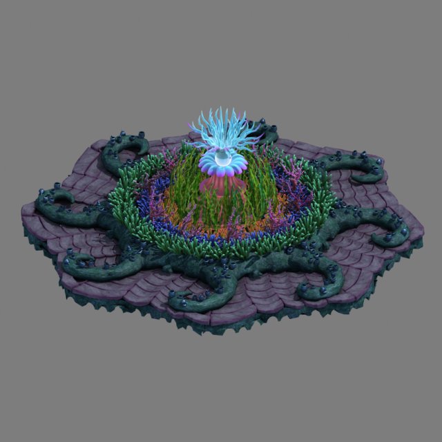 Submarine plant – sea anemone 3D Model