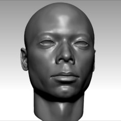 Black Man Head model 3D Model
