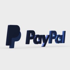 Pay pal logo 3D Model