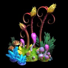 The sea – the fantasy plant 01 3D Model