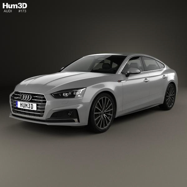 Audi A5 Sportback 2017 3D Model