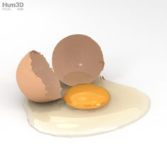 Cracked Egg 3D Model