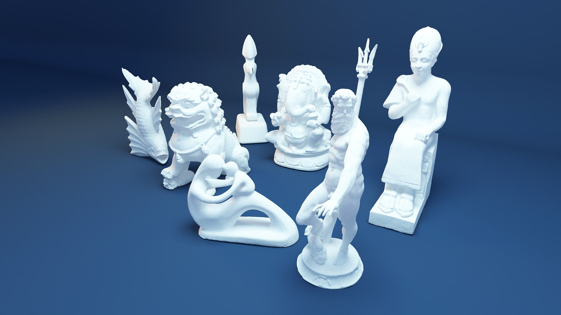 3D Statuettes model 3D Model