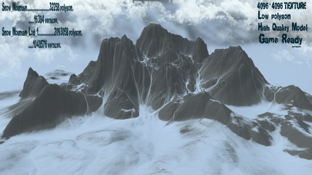 Snow mountain 3D Model