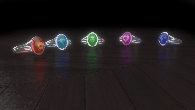 Realistic Planeteer Rings 3D Model