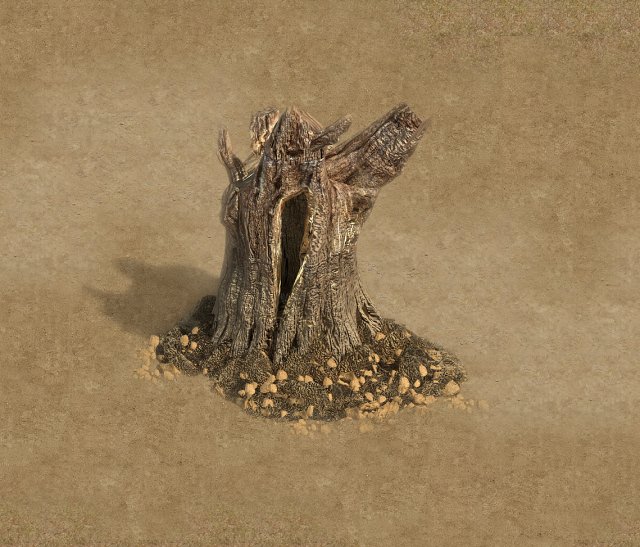 Desert – dead roots 03 3D Model