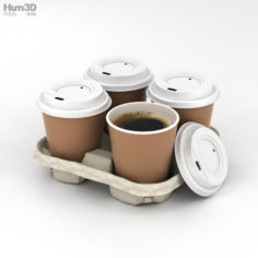 Coffee in Holder 3D Model
