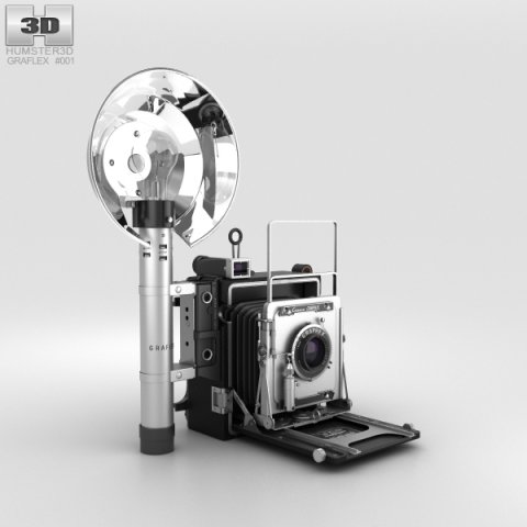 Graflex Crown Graphic Press Camera 3D Model