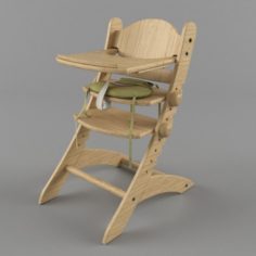Vray Ready High Chair 3D Model
