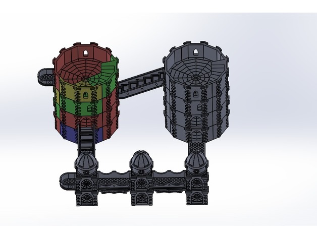 12-Sided Tower Accessory – Bridge Connectors PLUS 3D Print Model
