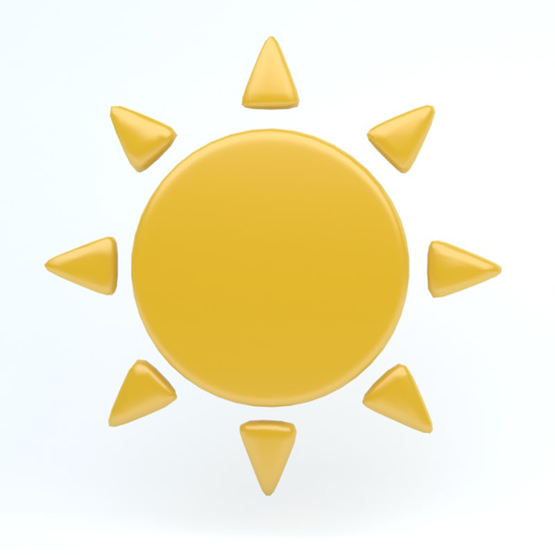SUN icon 3D Model