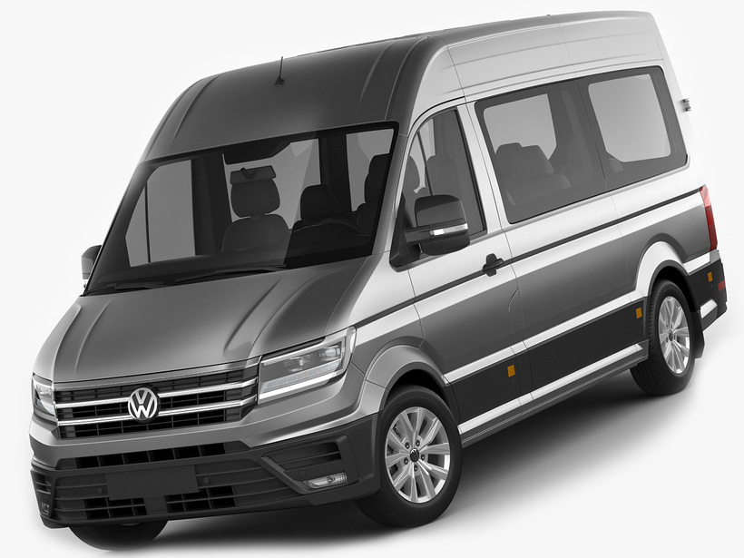 VW Crafter II 2017 L1H2 Bus 3D Model