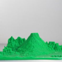 Volcan Etna Italy, Mountain 3D Print Model