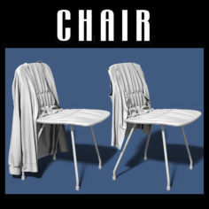 Chair with jacket and vest 3D Model