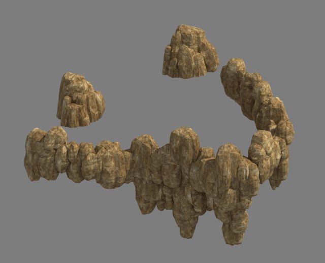 Fountain Hill Rock – Terrain 04 3D Model