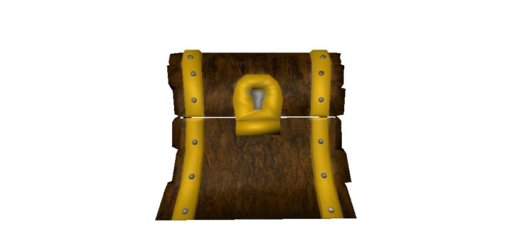 3D Wooden chest Free 3D Model