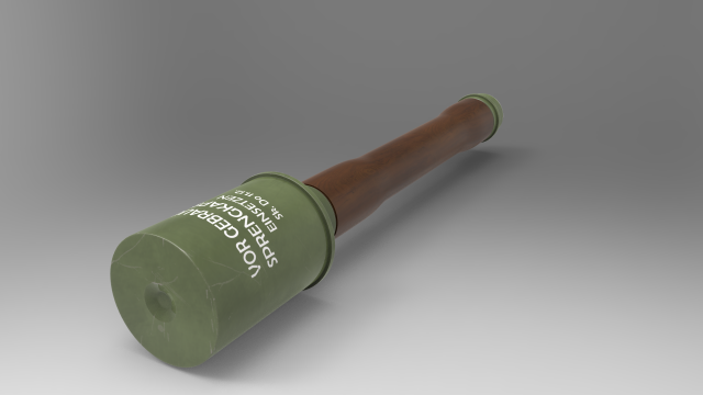 German hand grenade 3D Model