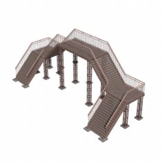 Metal pedestrain bridge 3D Model