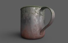 Tin Cup – Rusted 3D Model