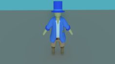 3D low poly CHARACTER with materials 3D Model