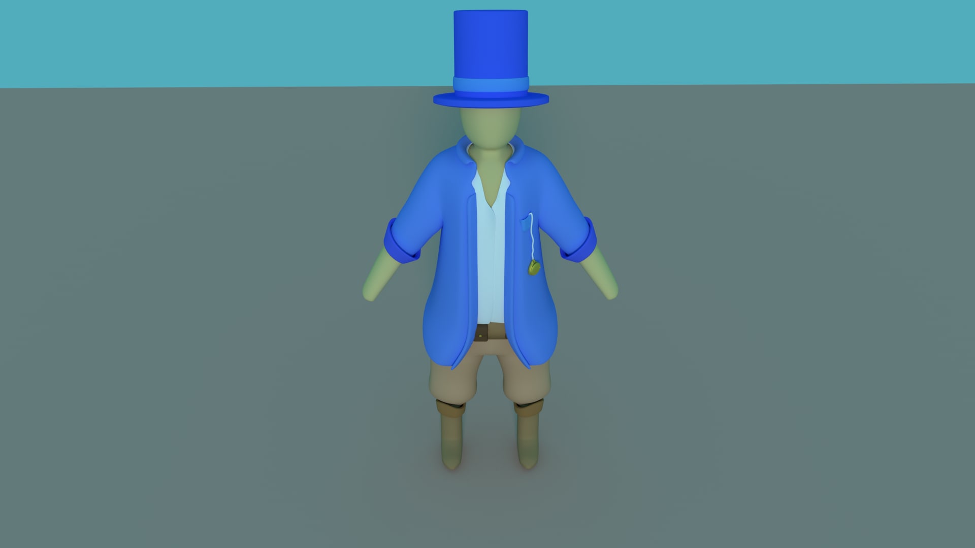3D low poly CHARACTER with materials 3D Model