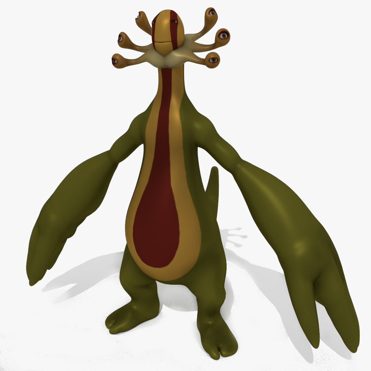 Cartoon Monster Camomile + FREE BONUS 3D Model