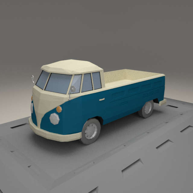 Volkswagen Transpoter T2 from 1966 3D Model