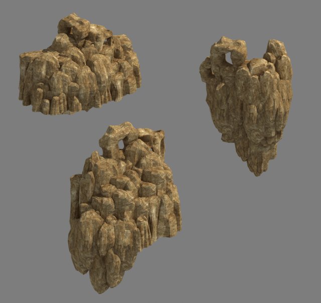 Fountain Hill Rock – Terrain 09 3D Model